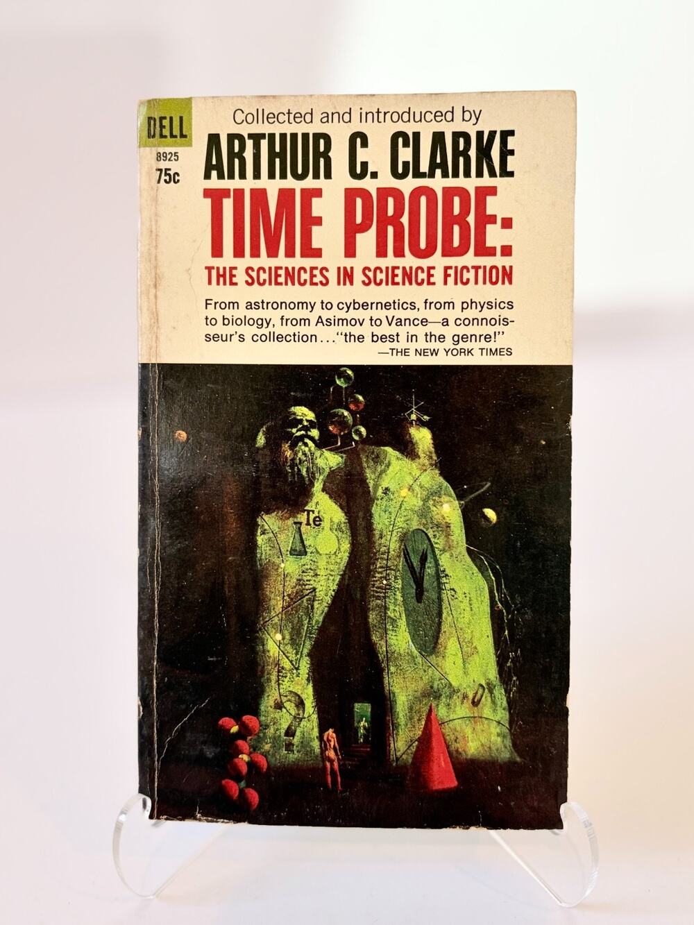 Time Probe Book Arthur C Clarke 1966 Science Fiction Vintage Dell Paperback